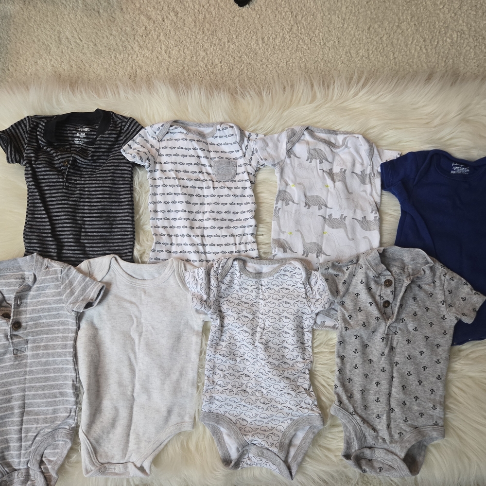 Carters Baby Boy Onesies Bundle 0-3 Months